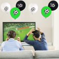 thumbnail image 5 of Globos de fútbol, globos deportivos, globos de látex con forma de balón de fútbol, globos de fútbol negros, blancos y verdes, globos de fútbol para fiesta de la Copa del Mundo, 5 of 5