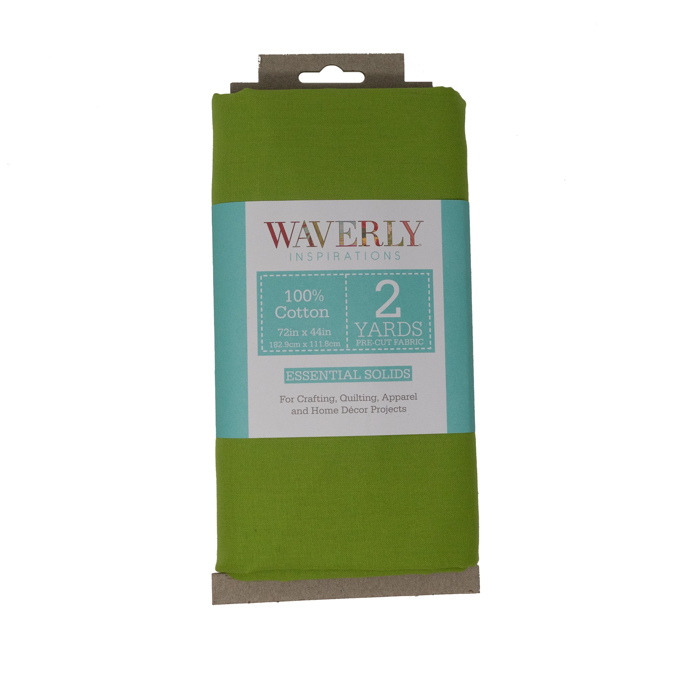 (2 pack) Waverly Inspirations 2 Yard Cut 100% Cotton Solids Fabric, Grass, 44" Wide for Quilting & Sewing