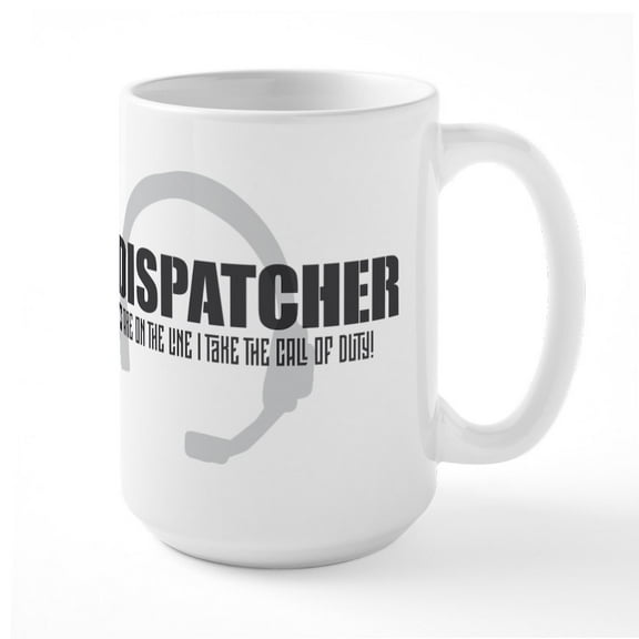 CafePress - 911 Dispatcher - 15 oz Ceramic Large White Novelty Mug