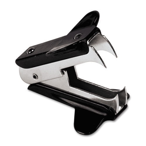 2 Pack Lightweight Staple Remover Puller Tool with Steel Jaw for Office School Home Black
