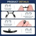 thumbnail image 4 of Eyeglass Nose Pad Thickness Anti-Slip Glasses Nose Grips for Plastic Frames Black, 4 of 7