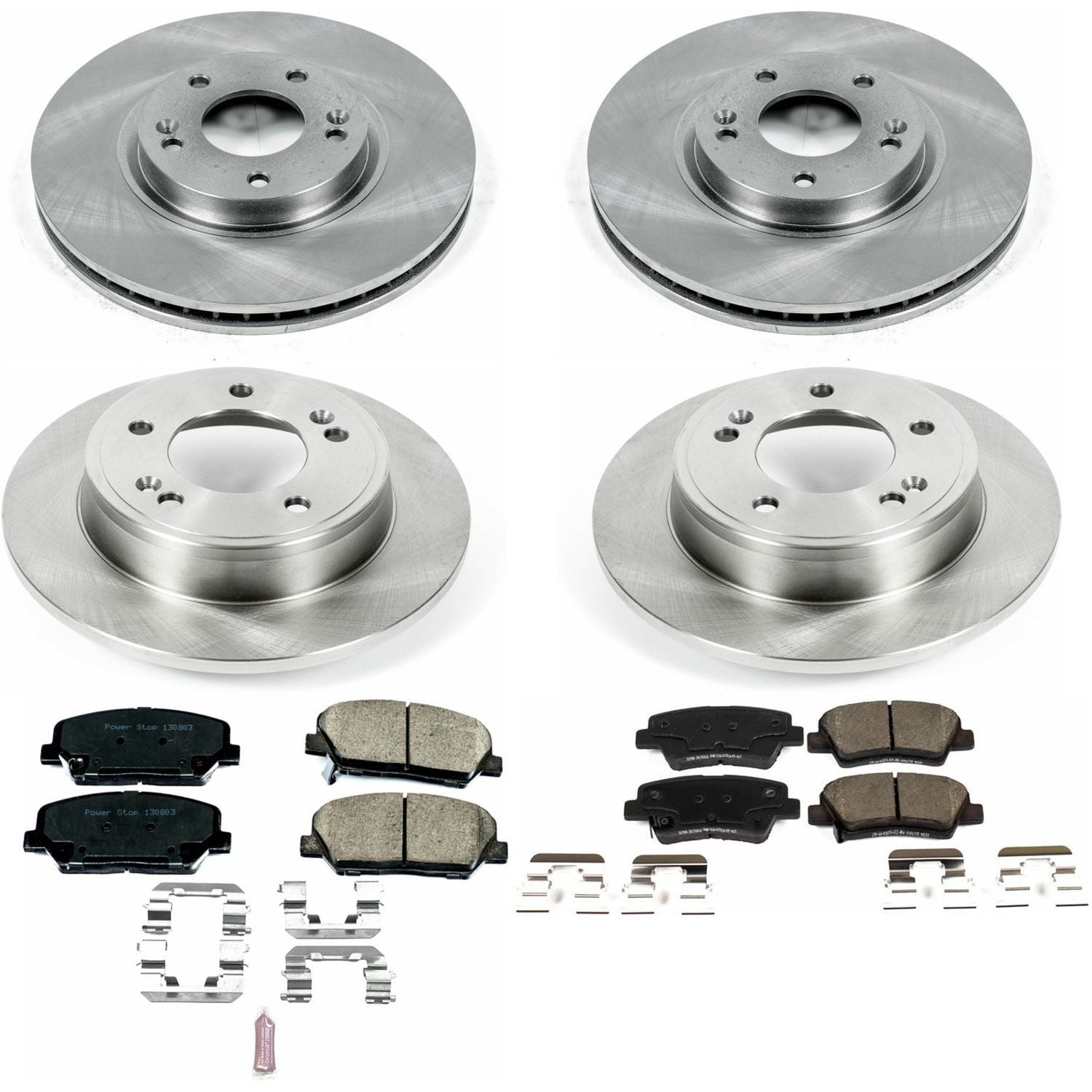 PowerStop Front and Rear Stock Replacement Brake Pad and Rotor Kit Fits: HYUNDAI Select Models KOE6485