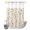 Cream, variant on No Hook Shower Curtain, Orange Red Floral Shower Curtains for Bathroom with See Through Top Window, Fall Farmhouse Country Leaf Wild Flowers Waterproof & Washable Bath Curtain 66"x72"