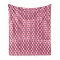 thumbnail image 1 of Geometric Soft Flannel Fleece Throw Blanket, Creative Symmetric Contemporary Zigzags and Rhombuses, Cozy Plush for Indoor and Outdoor Use, 50" x 70", Pink Multicolor, by Ambesonne, 1 of 5