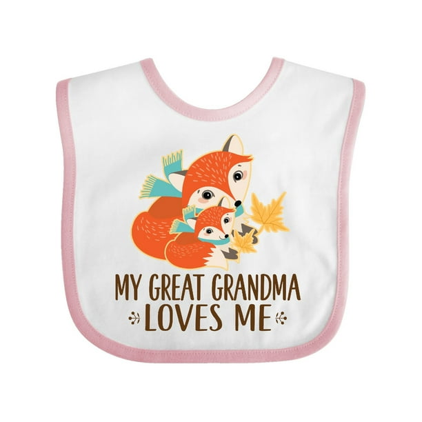 My Great Grandma Loves Me Fox Baby Bib - Walmart.com - Walmart.com