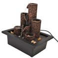 thumbnail image 4 of Fuente De Agua De Mesa, Tranquila Y Relajante Fuentes De Mesa De 3 Escalones Deadwood Elegante Con Luces LED Para Decoración De Oficina ANGGREK Enchufe de EE. UU. 110V, 4 of 8