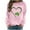 Pink, variant on HAiming St Patricks Day Sweatshirt for Women Long Sleeve T-Shirts Crewneck Shamrock Printed Pullover Tops