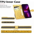 thumbnail image 3 of for iPhone 13 Pro Max (6.7 Inch) Cartoon Cute Wallet Case,Cat Dog Style Flip Phone Cover with ID Card Holder PU Leather Cases for iPhone 13 Pro Max MG Yellow, 3 of 7