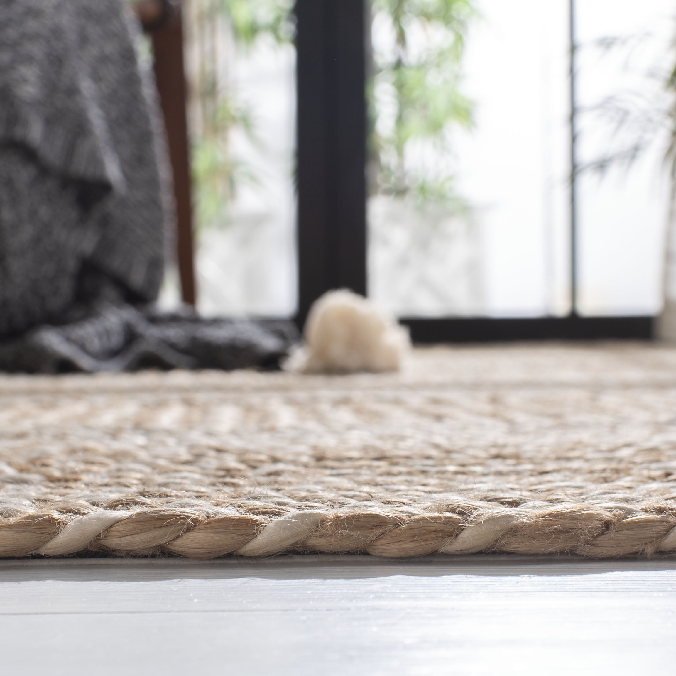 SAFAVIEH Natural Fiber Winton Striped Area Rug, Natural/Ivory, 4' x 6'
