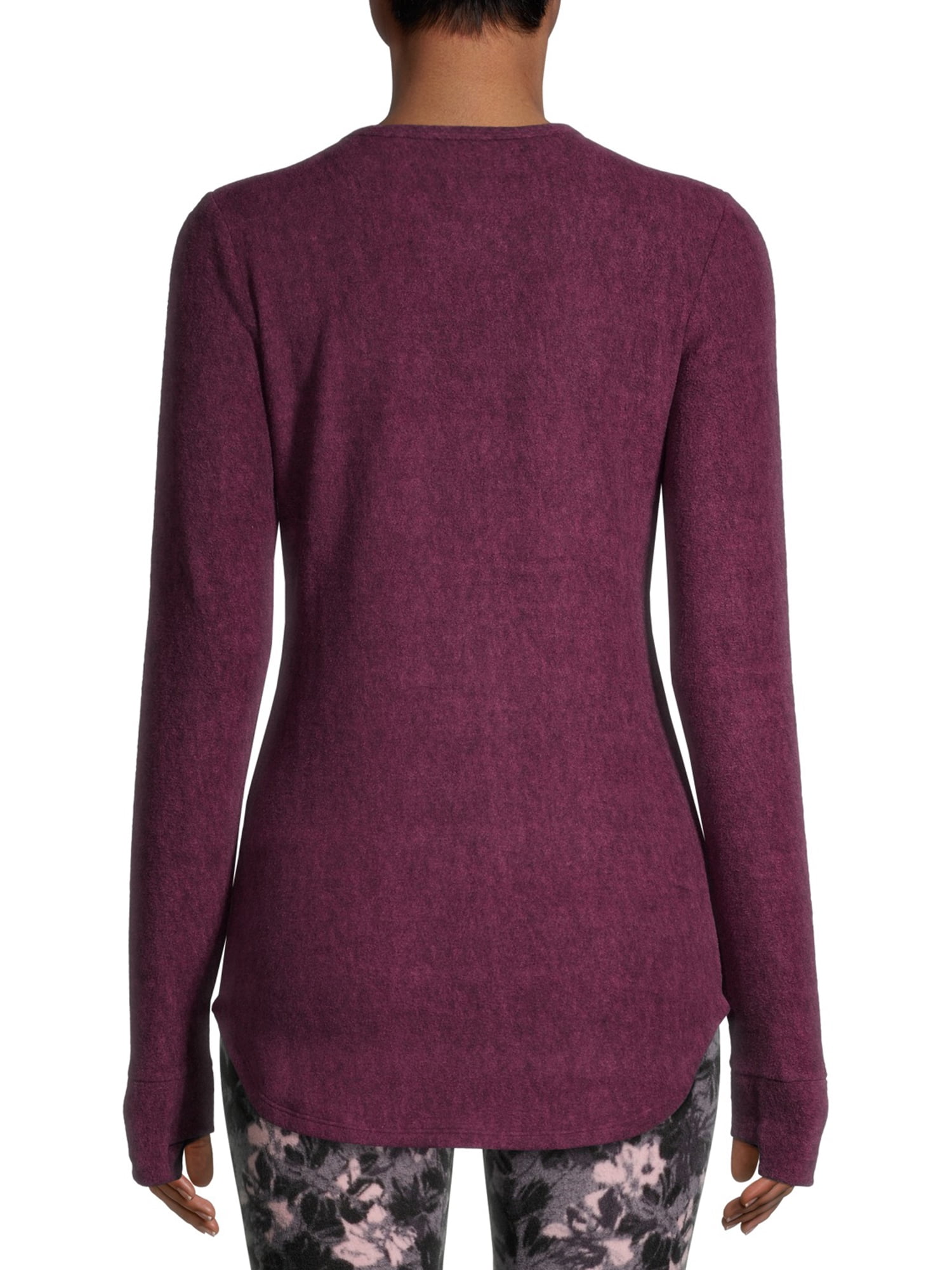 ClimateRight by Cuddl Duds Women's Warm Stretch Fleece Long Sleeve Crew Neck Thermal Base Layer Top, Sizes XS to 4X