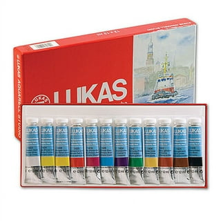 Lukas CRYL Studio Artist Acrylic Paint - Fast Drying Medium-Viscosity  Acrylic Paint for Canvas, Artists, Projects, & More! - [Set of 6 - 75 ml  Tubes] 