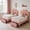 pink, variant on Set of 2 Twin Size Storage Beds with LED Lights – Velvet Upholstered Platform Bed Frame with Pull-Out Drawer, Sturdy Metal Support, No Box Spring Needed, 400 lbs Capacity