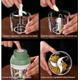 thumbnail image 6 of Electric Mini Food Chopper 250ml USB Rechargeable Portable Garlic Vegetable Slicer with Stainless Steel Blade White, 6 of 7