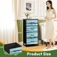 thumbnail image 2 of 4 Drawer Vertical Storage Dresser Watercolor striped for wedding invitations greeting with Wood Top Fabric Pull Drawers, 2 of 8