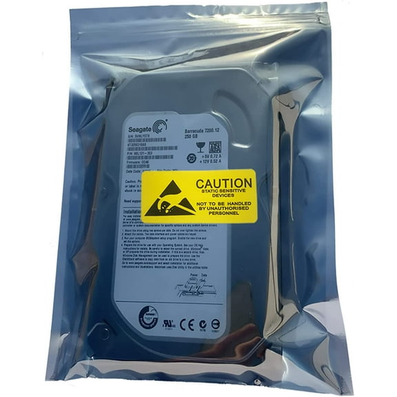 50pcs Anti Static Bags,5.9x7.87in/15x20cm Resealable ESD Bags for SSD HDD with 50pcs Labels, Anti-Static Bags for 3.5'' Hand Drive or Varieties of Electronic Device