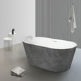 thumbnail image 2 of Transolid K-Aftf6729-G31m40 Finley Grande 67" Free Standing Acrylic Soaking Tub - Marble, 2 of 4