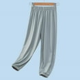 thumbnail image 2 of AWZXDE Girls Ice Silk Pants for Kids – Elastic High Waisted Casual Trousers Summer Flowing Stretchy Girls Pants Lightweight Comfort for Girls, 2 of 4