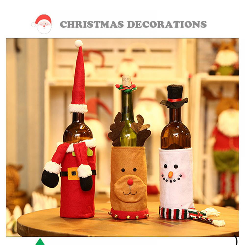 Christmas Wine Bottle Decoration Wine Champagne Bottle Bag Holder 