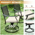 thumbnail image 3 of Sophia & William 5 Pcs Patio Dining Set 4 Outdoor Cushioned Swivel Chairs & 37" Square Metal Dining Table, 3 of 9