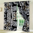 thumbnail image 3 of 2 Panels Elegant Geometric Print Curtains Bohemian Style for Living Room and Bedroom Easy to Maintain Easy to Hang for Bath Living Room, 3 of 7