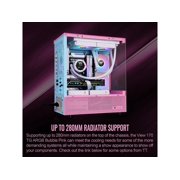 Thermaltake View 170 TG ARGB Bubble Pink Micro Chassis - Micro Tower - Bubble Pink - Tempered Glass, SPCC - 3 x Bay - 3 ? 120mm Fan(s) Installed - Micro ATX, Mini ITX Motherboard Supported - 2 x Fa...