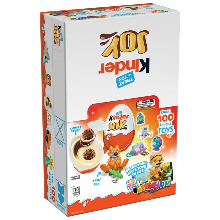 Kinder Joy Eggs, Bulk 15 Count Pack, Treat Plus Toy, Sweet Cream and  Chocolatey Wafers, Individually Wrapped, Valentines Day Gift, 10.5 oz