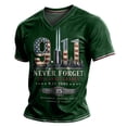 thumbnail image 2 of Men's Vintage 911 25th Anniversary Shirt Never Forget 9/11 American Flag Memorial Honor Faith Hope Short Sleeve Tshirt, 2 of 5