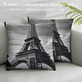 thumbnail image 3 of Orinice Eiffel Tower Graphic Decorative Cushion Throw Pillow Cover for Home Living Room 22x22in, 3 of 5