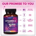 thumbnail image 4 of Vitamin E - 180 mg per Serving - Powerful Hair & Skin Support Supplement - dl-Alpha VitaminE Immune Health Support with Antioxidants - Easily Absorbed GMO & Gluten Free, Bottled in USA - 60 Softgels, 4 of 9