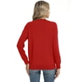 thumbnail image 7 of Chiclily Women's Long Sleeve Cardigan Lightweight Button Down Knit Sweater, S-2XL, 7 of 7