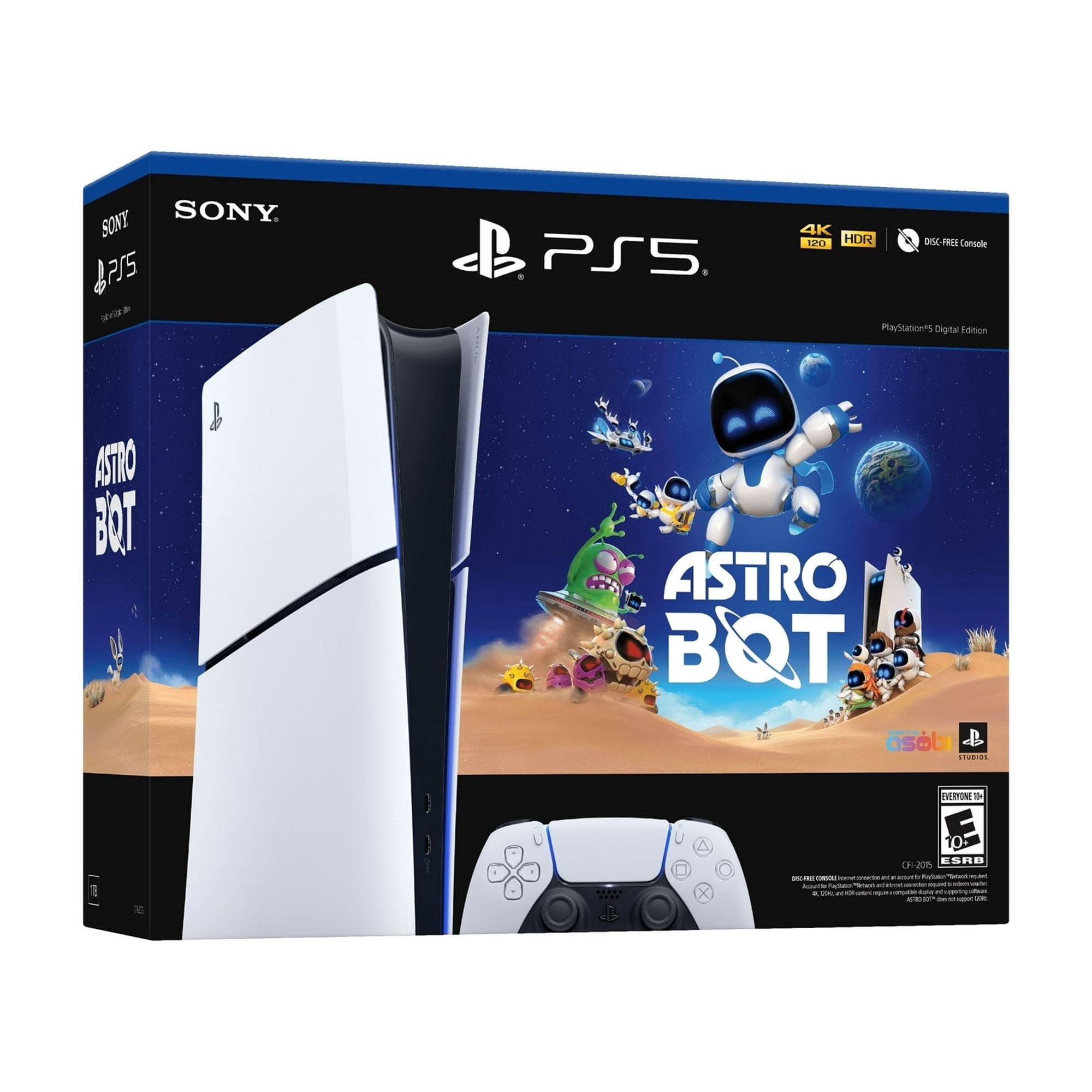 New TTrade PlayStation_5 Slim Digital Edition Console (PS_5) – ASTRO’s PLAYROOM Bundle + Extra White DualSense Wireless Controller – 825GB SSD, 4K Ultra HD, HDR