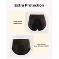 thumbnail image 6 of INNERSY Women's Rayon from Bamboo Period Underwear - High Waist Leakproof Briefs for Heavy Flow, Breathable 3-Pack(M,Green Dark), 6 of 9