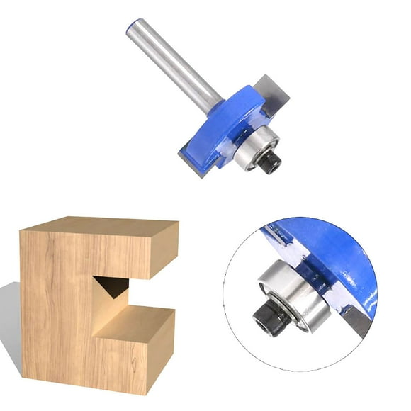 Broca enrutadora de rebaje de vástago, broca enrutadora de rebaje de rodamiento en T de altura de 3/8 pulgadas, fresa para carpintería, características de vanguardia