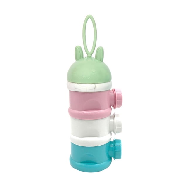 Dispensador de fórmu, apible, sin BPA, dispensador en polvo para bebés y contenedor de almacenamiento de refrigerios, polvo sin , pa Verde CUTICAT Leche en polvo de alimentación portátil