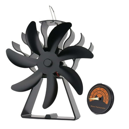

Heat Powered Fan with Temperature Meter Bathroom Accessories Fireplace Fan