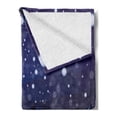 thumbnail image 2 of Christmas Soft Flannel Fleece Blanket, Winter Night Country Landscape with Little House Among Pine Trees and Snow, Cozy Plush for Indoor and Outdoor Use, 50" x 70", Navy Blue Yellow, by Ambesonne, 2 of 5