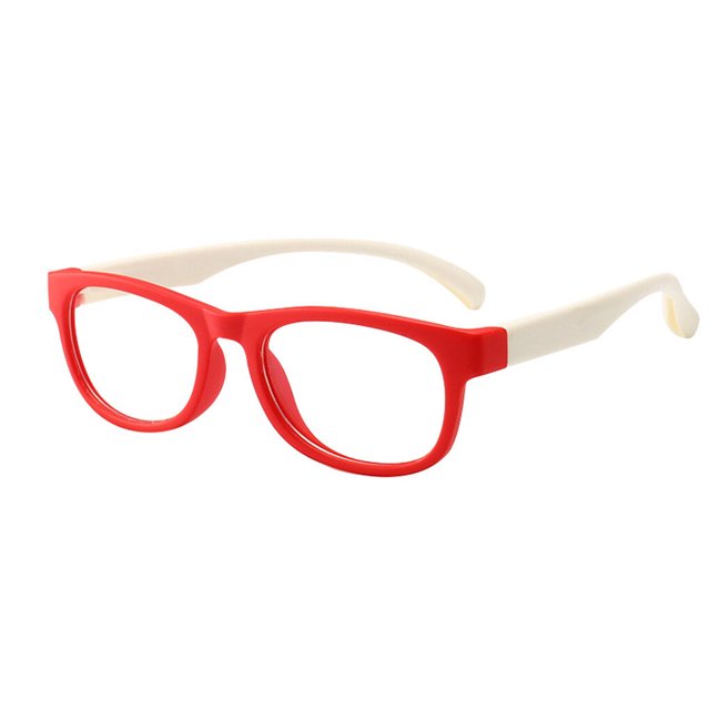 Baohd Kids Anti Blue Rays Glasses Light Blocking Eyeglasses Computer Phone Anti UV Flat Goggles, C6 Red Frame