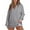 Grey, variant on Womens Fall Shirts, Women's Knit Shirt Long Sleeve Shirts V Neck Solid Color Casual Belted Hoodie Blouses for Women Dressy Casual, Pullover Sweatshirts for Women Khaki XL