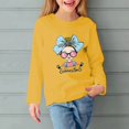 thumbnail image 3 of Fesfesfes Toddler Sweatshirt Printed Sweatshirt Round Neck Pullover Girls Hoodie Kids Non Hooded Top Flower Tops, 3 of 6
