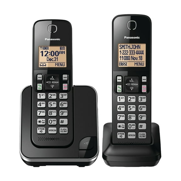 Panasonic DECT 6.0 Plus Expandable Cordless Phone System, 2-Handset, KX-TGC352B