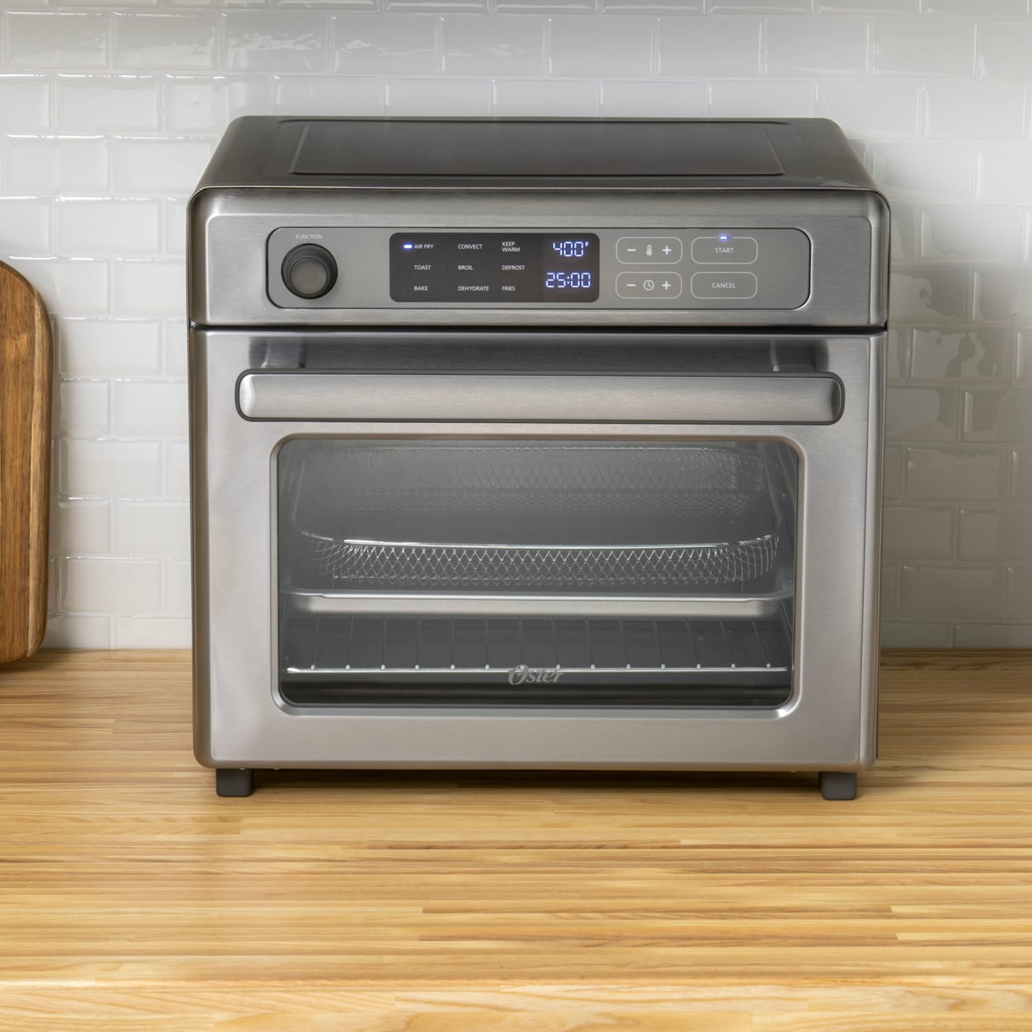 Oster Digital RapidCrisp Air Fryer Oven, 9-Function Countertop Oven with Convection