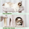 thumbnail image 5 of Cat Tree, Cat Tower for Indoor Cats, 43.3 inch Cat Tree Tower with Sturdy Steel Tube, Cat Hammock, Cat Condo for Small Cats and Kittens, Cat Scratching Post, Muchroom, 5 of 14