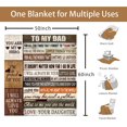 thumbnail image 3 of Dad Blanket from Daughter to My Dad Blanket Dad Birthday Gifts Best Dad Ever Gifts from Daughter I Love You Dad Blanket, 3 of 5