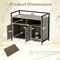 thumbnail image 3 of Gymax Cat Litter Box Enclosure w/ Storage Compartments Removable Scratching Board Gray, 3 of 10