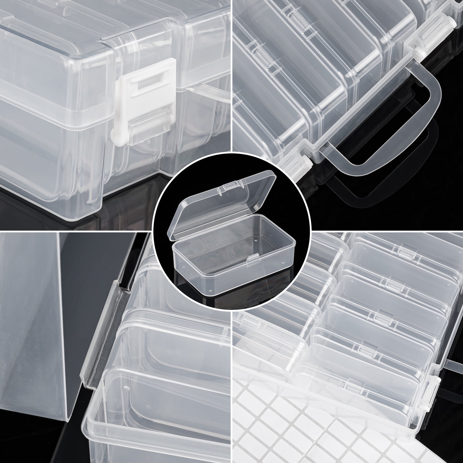 12 Slots Bead Storage Box, Bead Organizer Box, Diamond Paintings Accessory  Storage Containers for Craft Seed Jewelry Beads Rings Charms Glitter Rhinestones (1 Pack)