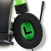 onn Wired Gaming Headset Compatible with Xbox, Black and Green