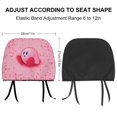thumbnail image 2 of Game Kirby Character Car Headrest Cover Decor Vehicles Seat Pillow Cover Protector Accessories Auto Front/Rear Seats Head Rest Cover Universal Fit Most Cars Sedan SUV Van, 2 of 7