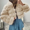 thumbnail image 2 of Dovford Womens Faux Fur Coat, Fall and Winter Fashion 2024 Fleece Fuzzy Hoodie Fluffy Shaggy Shearling Cropped Jackets Outwear, 2 of 5