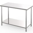 thumbnail image 1 of Towallmark Table Utilitaire en Acier Inoxydable 60 Pouces x 24 Pouces, Établi Robuste avec Tablette Ajustable, pour Cuisine, Garage, Atelier, 1 of 7