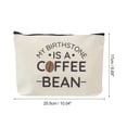 thumbnail image 2 of Ofertas Únicas 1 Pc Bolsa de Maquillaje de Café Duradera Beige de Lona, 2 of 5